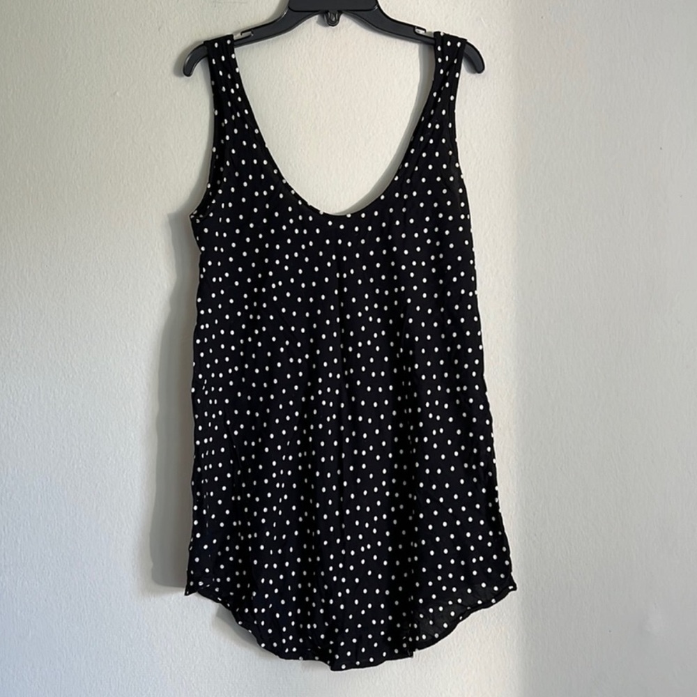 Merritt Charles Black and White Polka Dot Annette Mini Dress